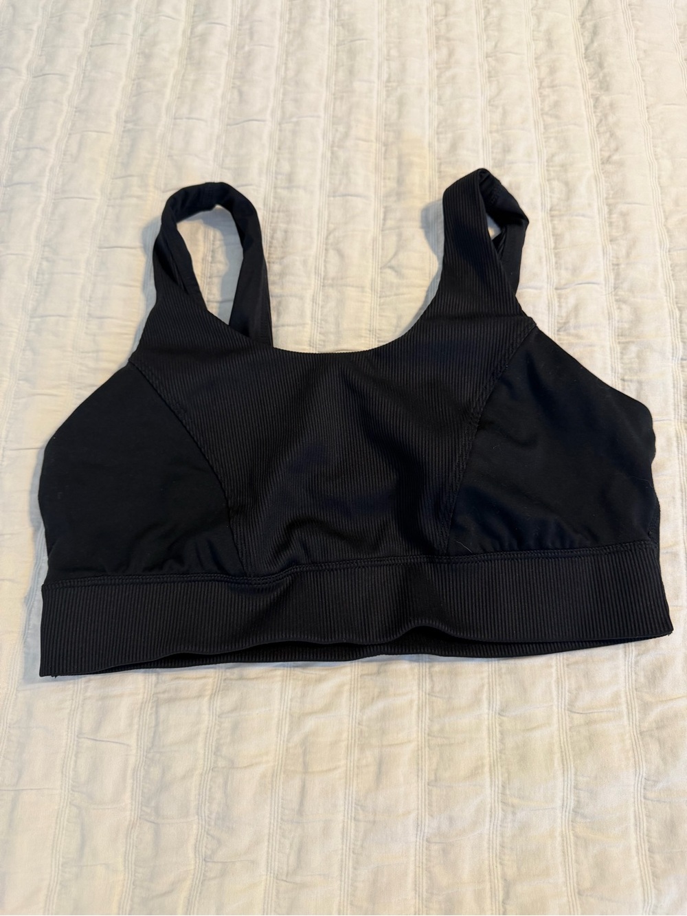 All In Motion Black Ribbed Sports Bra Women’s Large